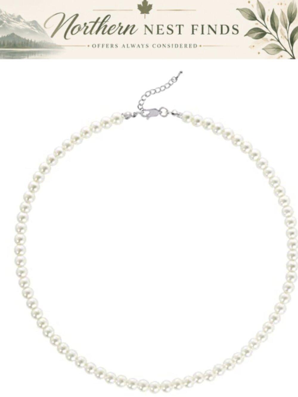 Handmade Round Imitation Pearl Choker Necklace for Brides
